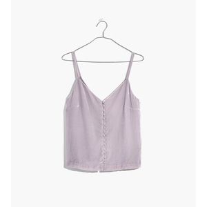 Madewell Velvet Button-Down Cami NWT